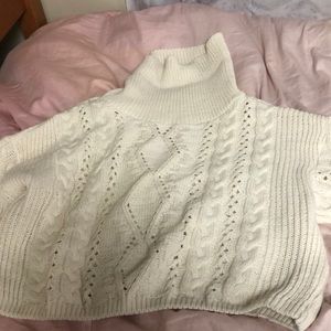 Cropped turtleneck sweater